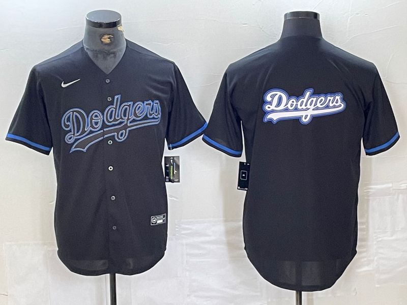 Men Los Angeles Dodgers Blank Black Fashion Edition 2024 Nike Game MLB Jersey style 7